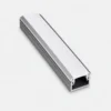 Profilé aluminium LED gris avec diffuseur opale pour éclairage indirect