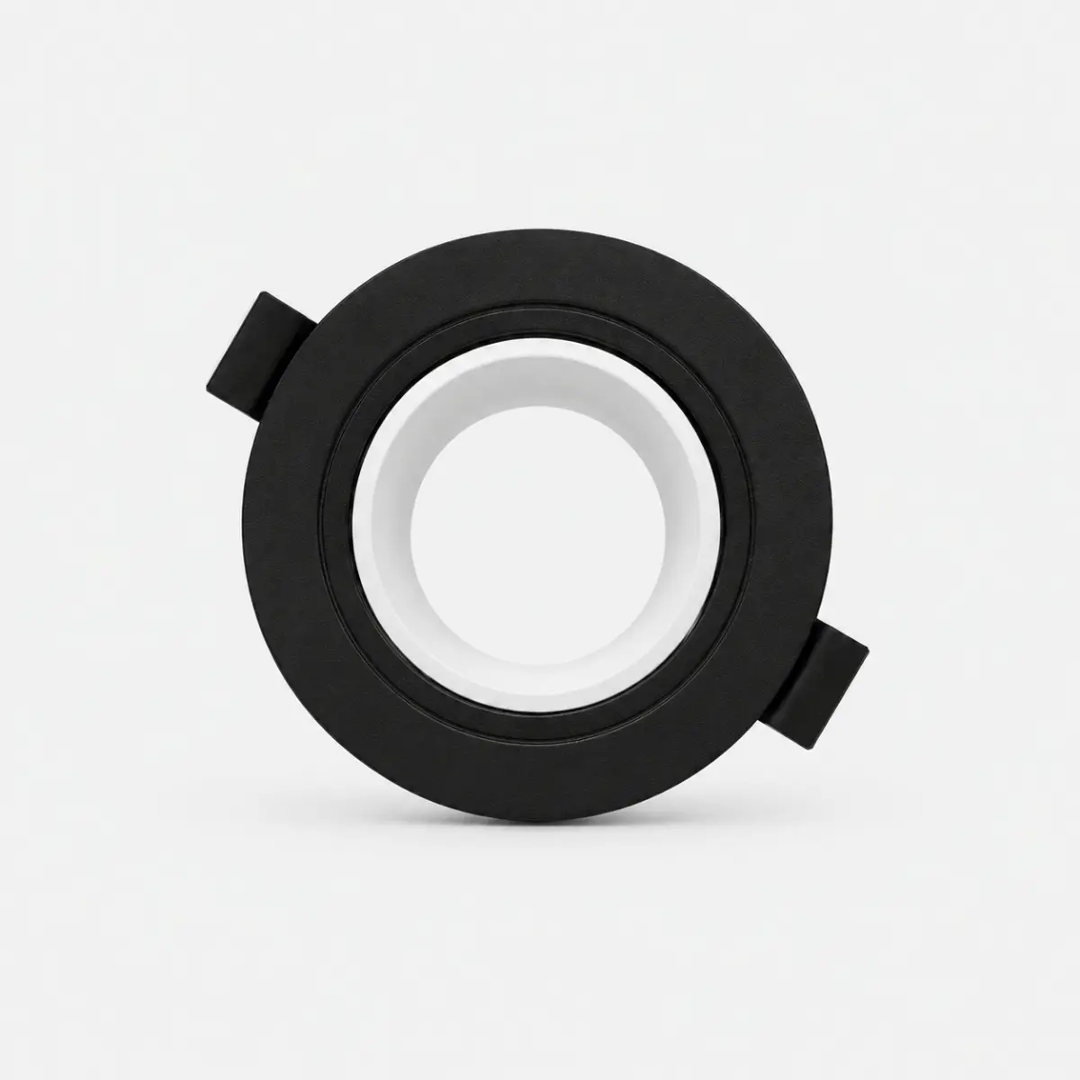 Spot encastrable noir rond avec support orientable pour plafond