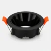 Spot encastrable rond noir avec réflecteur noir