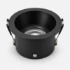 Spot encastrable rond GU5.3 noir IP54 Ø75mm