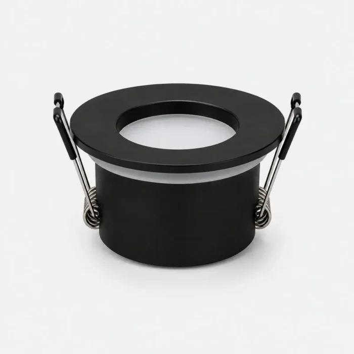 Spot encastrable rond LED noir Ø75mm pour plafond intérieur
