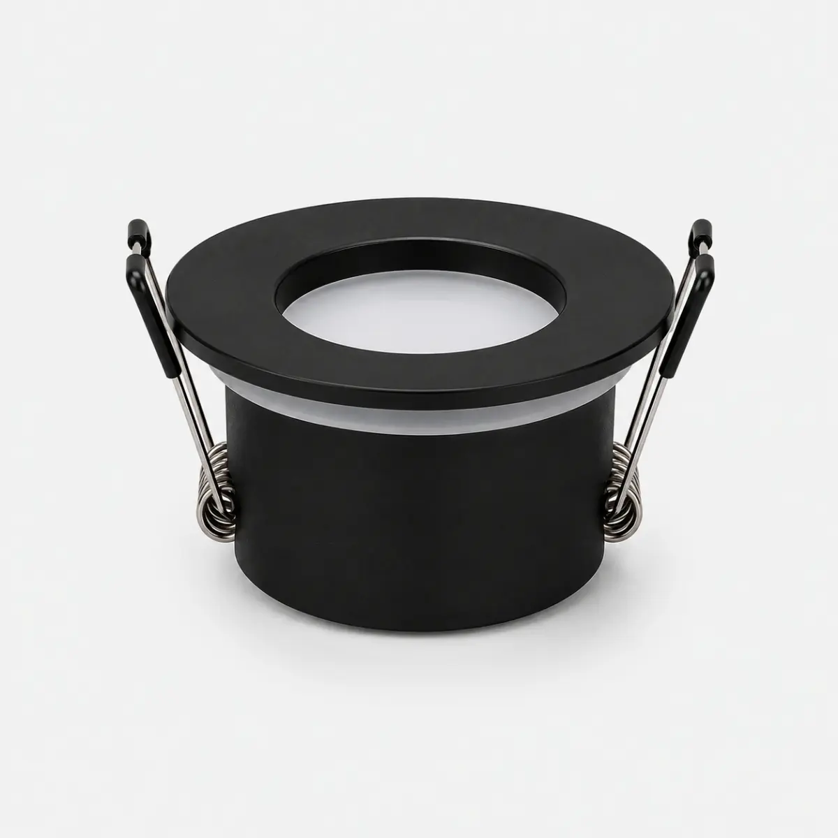 Spot encastrable rond LED noir Ø75mm pour plafond intérieur