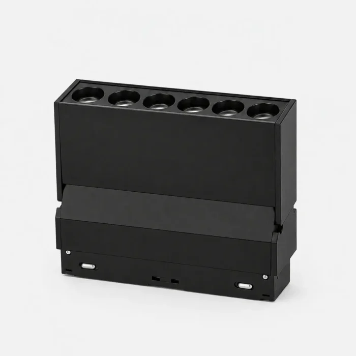 Spot LED linéaire multipoint noir pour rail magnétique