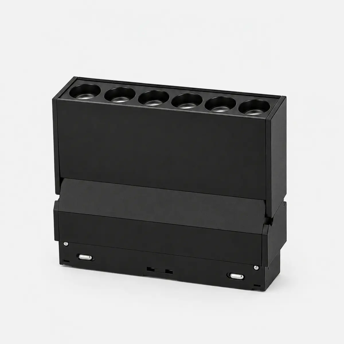 Spot LED linéaire multipoint noir pour rail magnétique