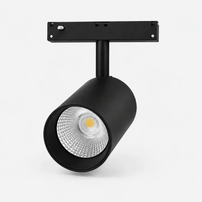 Spot LED orientable noir pour rail magnétique
