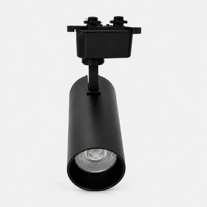 Spot LED sur rail orientable noir pour éclairage intérieur
