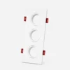 Support spot encastrable carré blanc 3 trous pour plafond