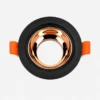 Support spot encastrable RH-MH1 noir avec réflecteur rose gold