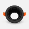 Support spot encastrable RH-MH1 noir avec réflecteur noir