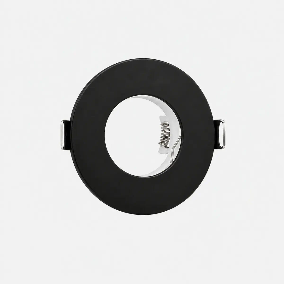 Support spot encastrable rond noir compatible MR16 GU10