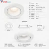 Support spot MR16 GU10 rond blanc avec dimensions Ø85 mm découpe Ø75 mm hauteur 30 mm