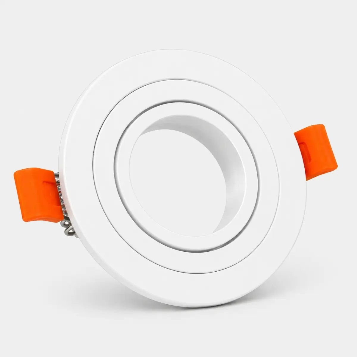 support spot plafond rond blanc et noir