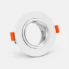 support spot rond blanc orientable pour plafond