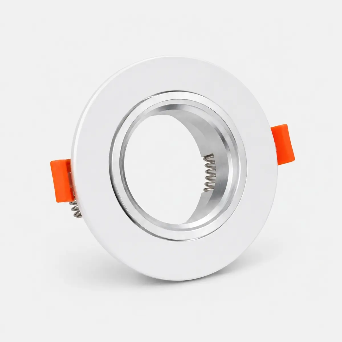 support spot rond blanc orientable pour plafond