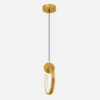 Suspension LED anneau moderne dorée avec design circulaire