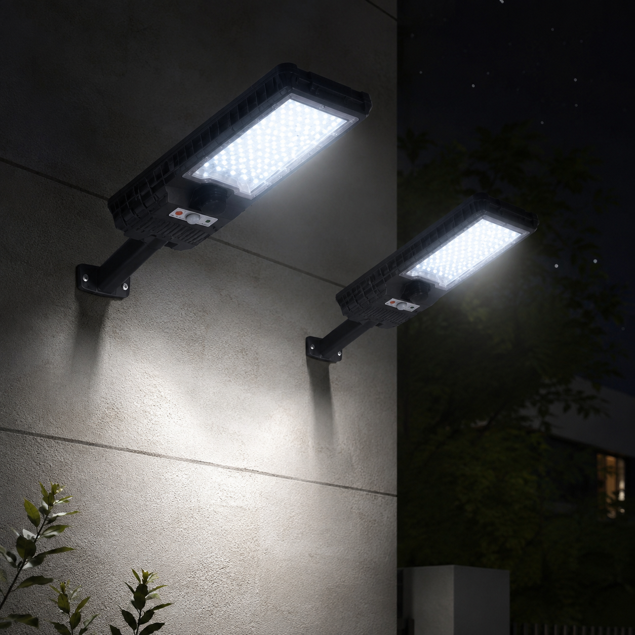 Pack de 2 Lampadaires Solaires LED avec Télécommande – Étanches IP65 – Image 2